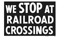 12" Width Reflective RR Crossing Decal