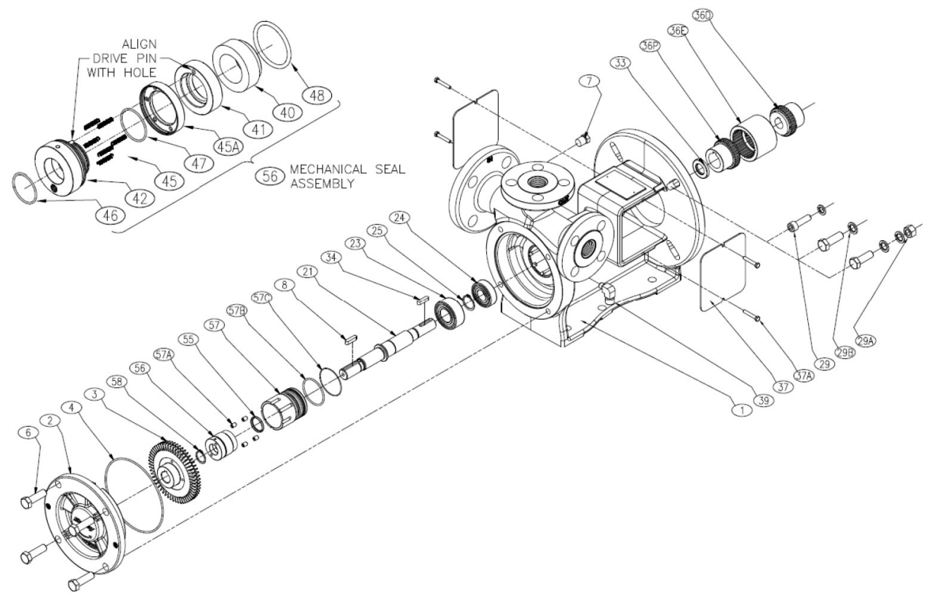 Parts for Pump Model RC40 On Ray Murray, Inc.