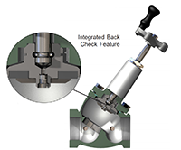 Globe Valves with Integrated Back Check On Ray Murray, Inc.