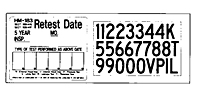 Retest Date Inspection Decal Kit