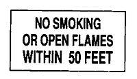No Smoking/Flammable Gas Signs and Decals