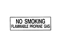 9" x 27" Decal-with Flammable Propane Gas
