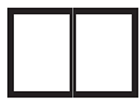 Black Rectangle Decorative Door Set