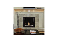32" Contemporary Fireplace with Black Porcelain Liner and Screen (DVCC32BP32N2)