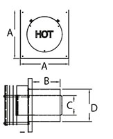 Round Horizontal Termination Cap - 2