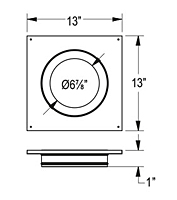 PVP-WTC Ceiling Support/Wall Thimble Cover - 2