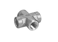 1/4" Connection Size 4-Way Female Small Pipe Thread Cross