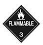 10-1/2" Diamond "Flammable" Placard (Poly)