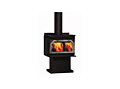 Striker™ Steel Wood Burning Stove with Pedestal and Traditional Nickel Faceplate