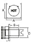 Round Horizontal Termination Cap - 2